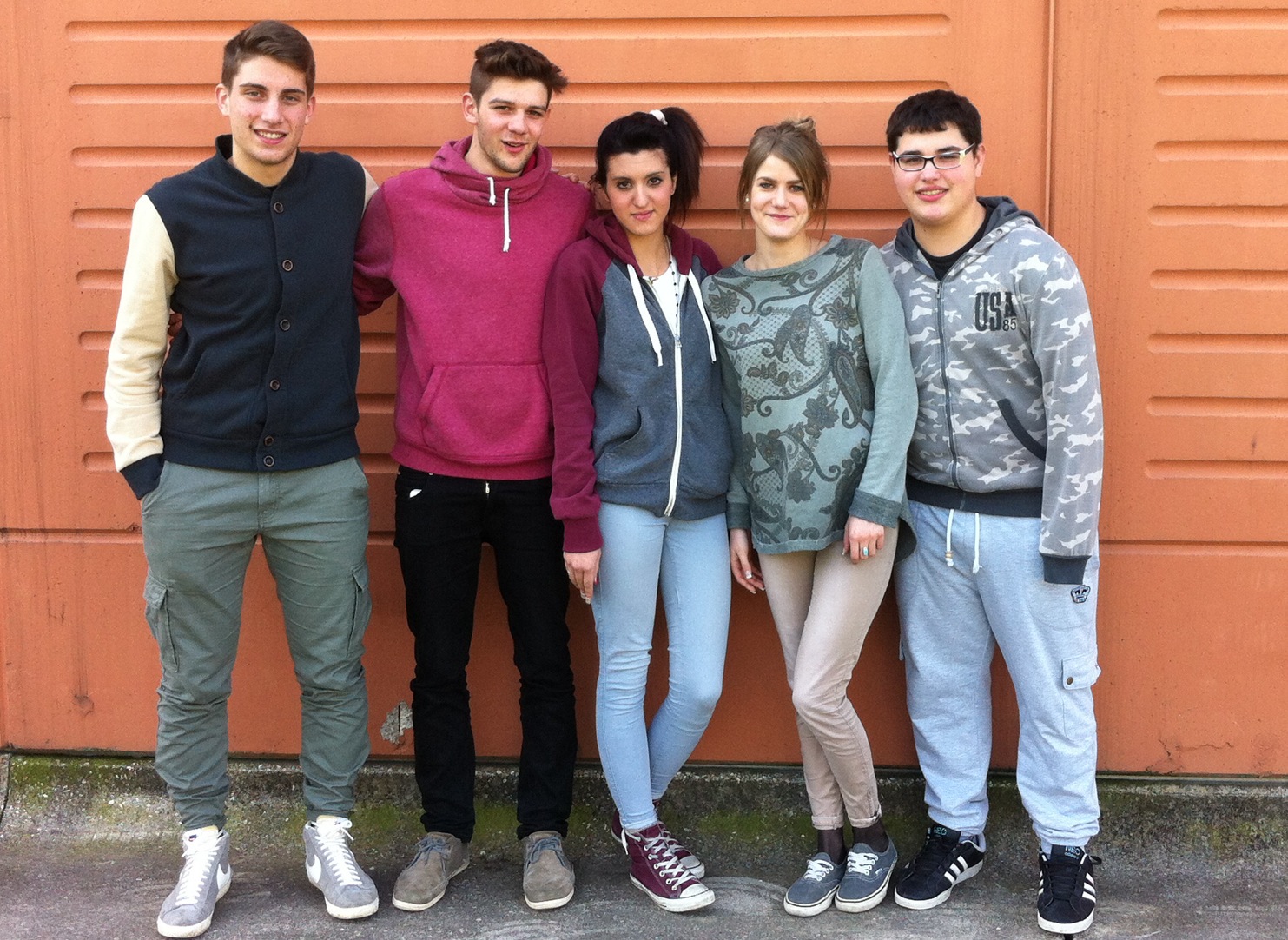 Valeria, Giada, Davide, Nikola, Giacomo.